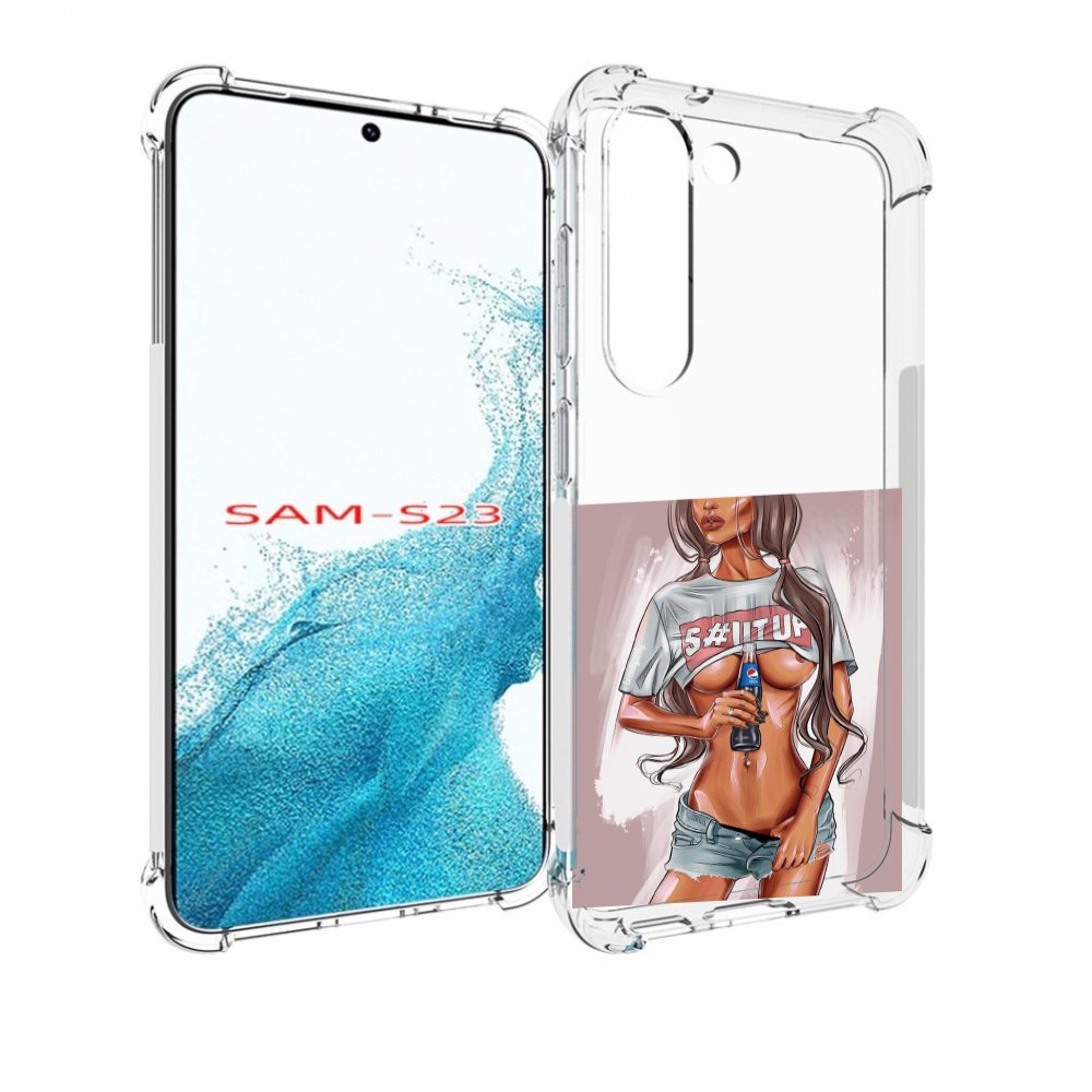 

Чехол MyPads стройная-девушка-с-пепси женский для Samsung Galaxy S23, Прозрачный, Tocco