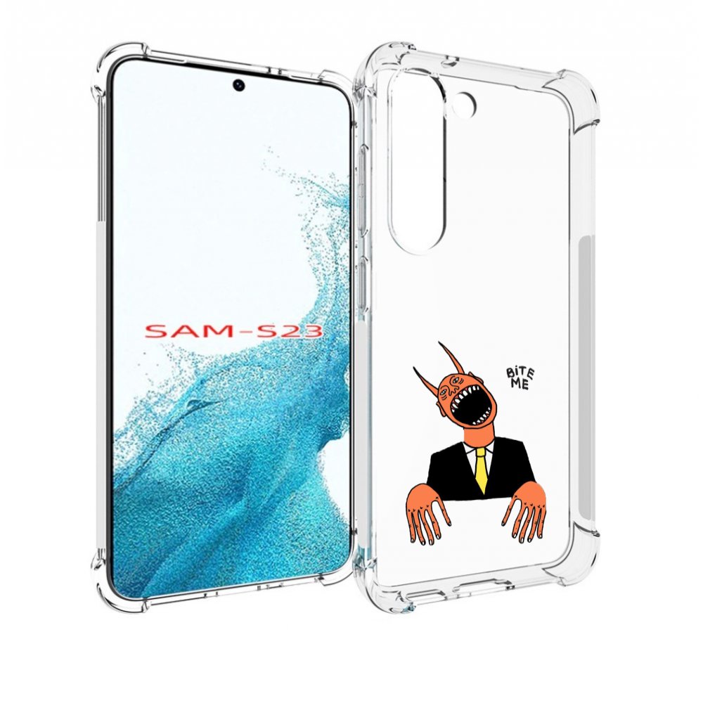 

Чехол MyPads странный чертик с длинными пальцами для Samsung Galaxy S23, Прозрачный, Tocco