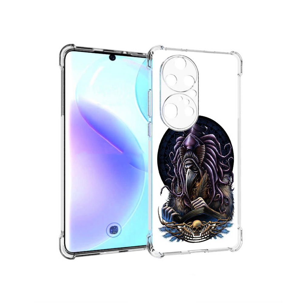 

Чехол MyPads Tocco для Huawei P50 Pro умный ворон, Прозрачный, Tocco