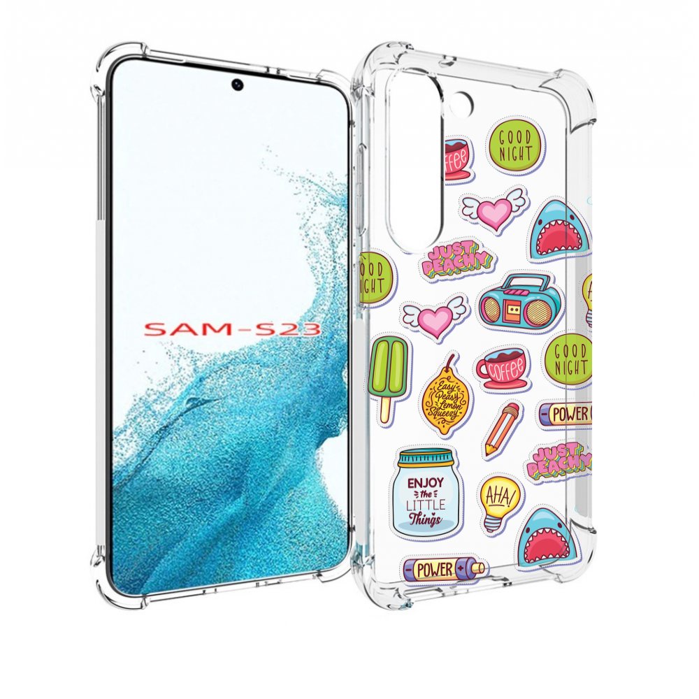 

Чехол MyPads стикер-пак для Samsung Galaxy S23, Прозрачный, Tocco