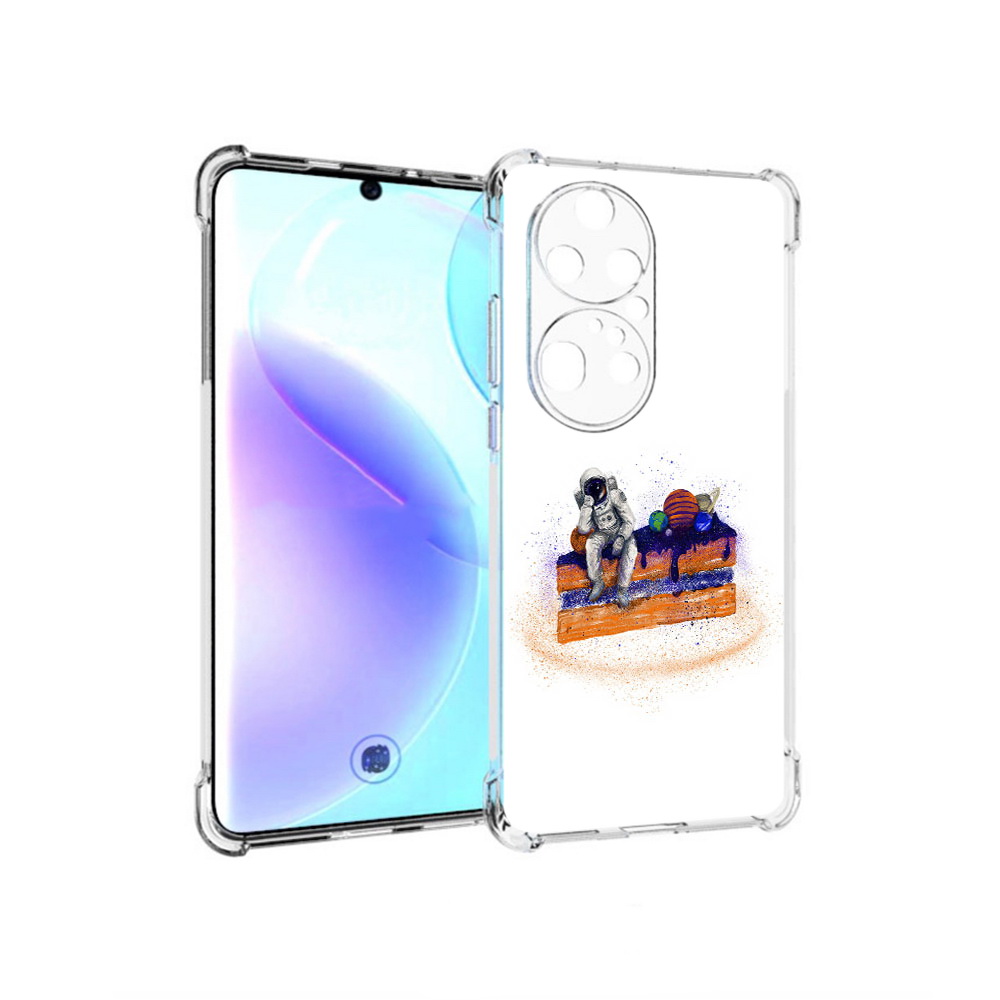 

Чехол MyPads Tocco для Huawei P50 Pro торт с планетами, Прозрачный, Tocco