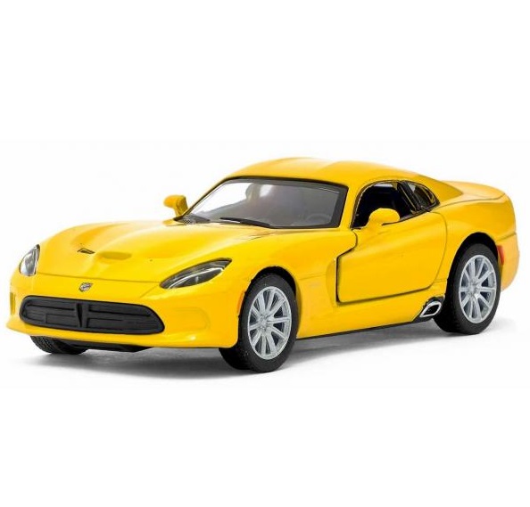 

Машинка металлическая Dodge Viper желтая, Желтый