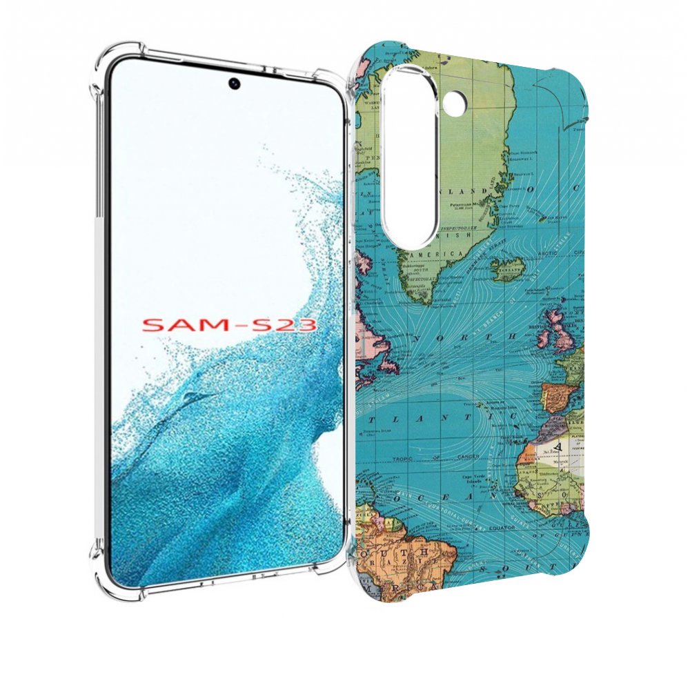 

Чехол MyPads старая карта земли для Samsung Galaxy S23, Прозрачный, Tocco