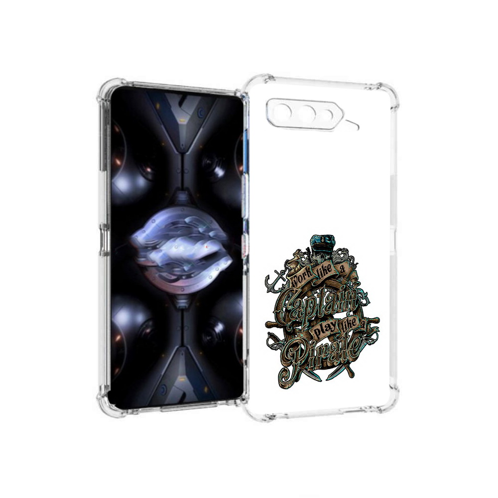 

Чехол MyPads Tocco для Asus ROG Phone 5 Pro капитан пиратов, Прозрачный, Tocco