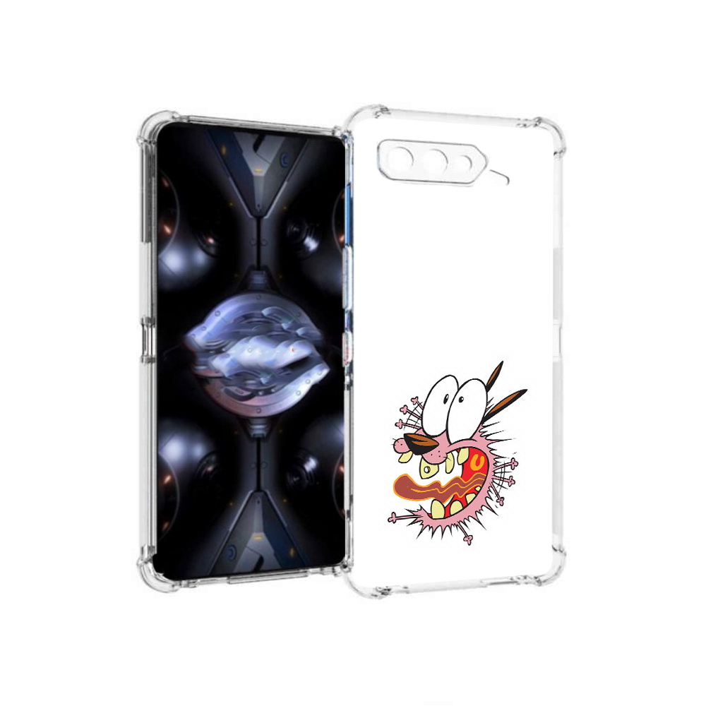 

Чехол MyPads Tocco для Asus ROG Phone 5 Pro испуганный бобик, Прозрачный, Tocco