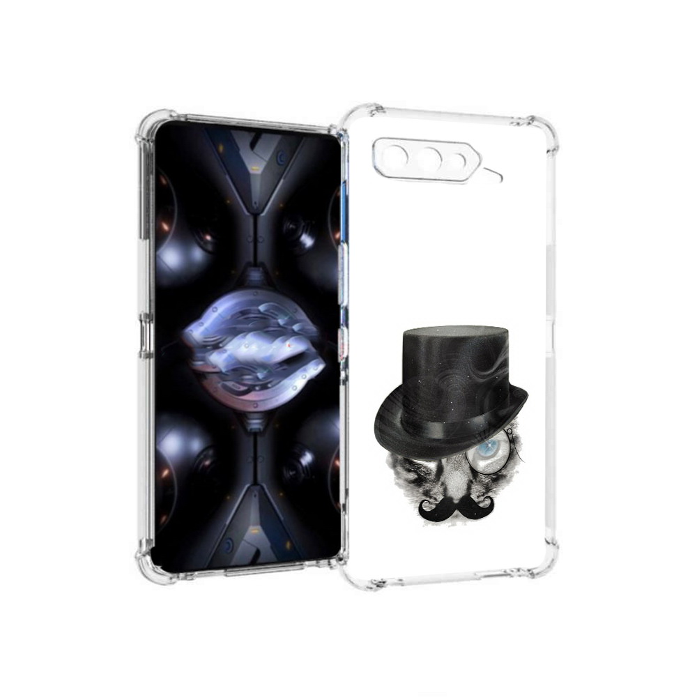 

Чехол MyPads Tocco для Asus ROG Phone 5 Pro интелегентный кот, Прозрачный, Tocco