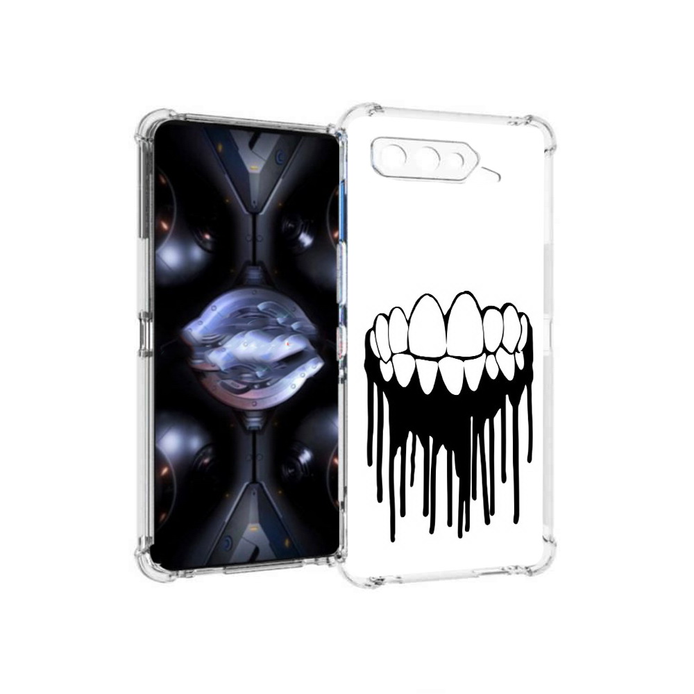 

Чехол MyPads Tocco для Asus ROG Phone 5 Pro зубы, Прозрачный, Tocco