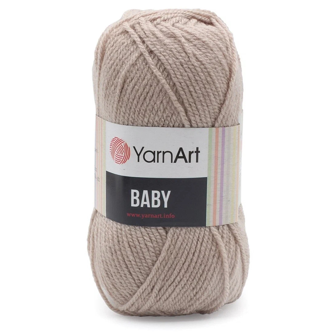 

Пряжа "Baby" 100% акрил 150м/50гр (857 серобежевый), Бежевый