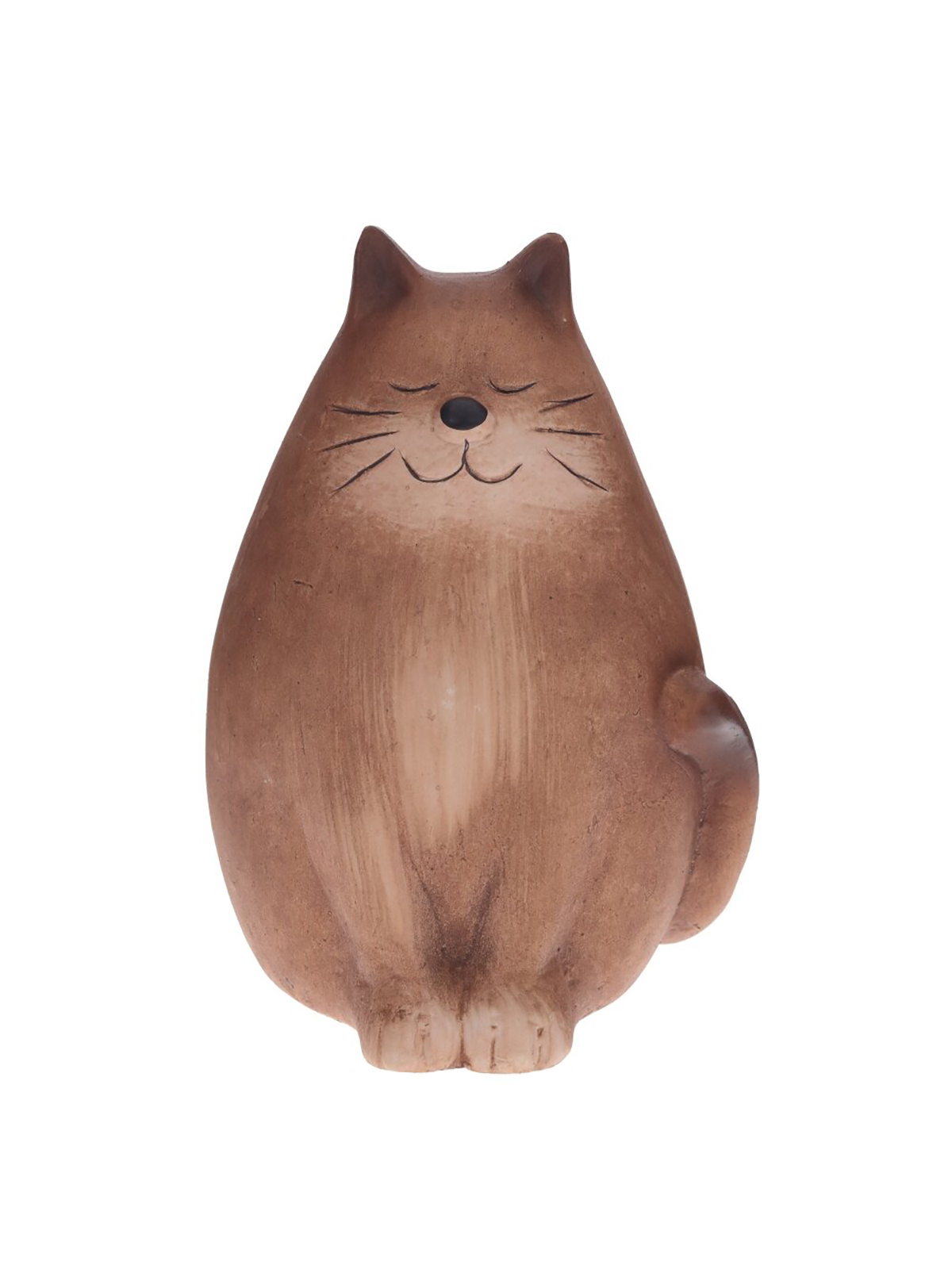 

Фигурка декоративная Remecoclub Кошка, керамическая, 14x10x9 см, Коричневый