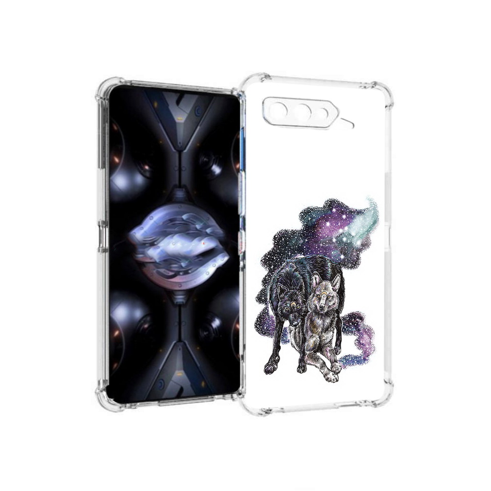 

Чехол MyPads Tocco для Asus ROG Phone 5 Pro звездные волки, Прозрачный, Tocco