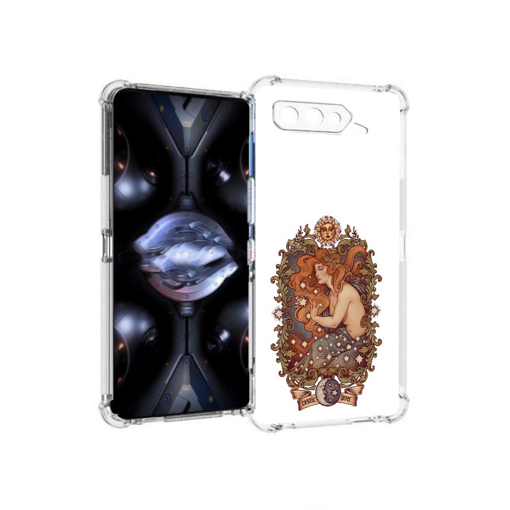 

Чехол MyPads Tocco для Asus ROG Phone 5 Pro звездная девушка абстракция, Прозрачный, Tocco
