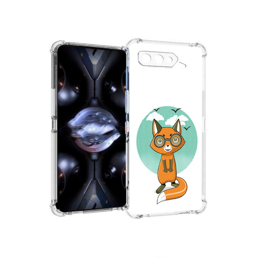 

Чехол MyPads Tocco для Asus ROG Phone 5 Pro задумчивая лиса, Прозрачный, Tocco