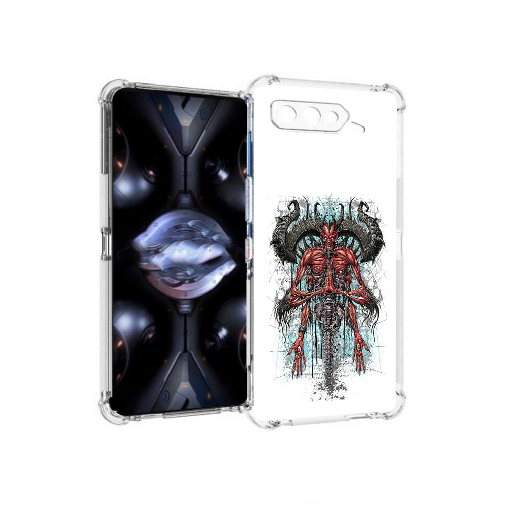 

Чехол MyPads Tocco для Asus ROG Phone 5 Pro дьявол, Прозрачный, Tocco