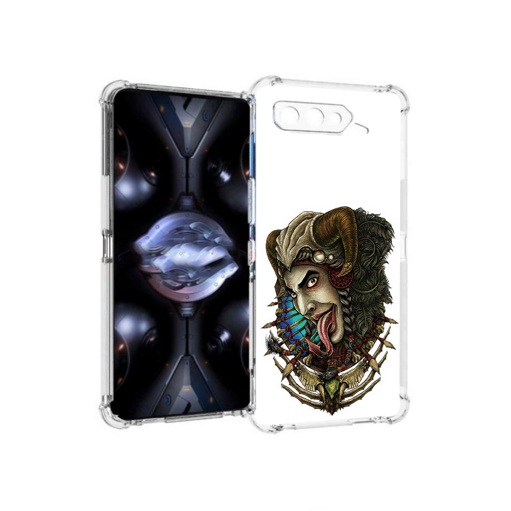 

Чехол MyPads Tocco для Asus ROG Phone 5 Pro длинный язык, Прозрачный, Tocco