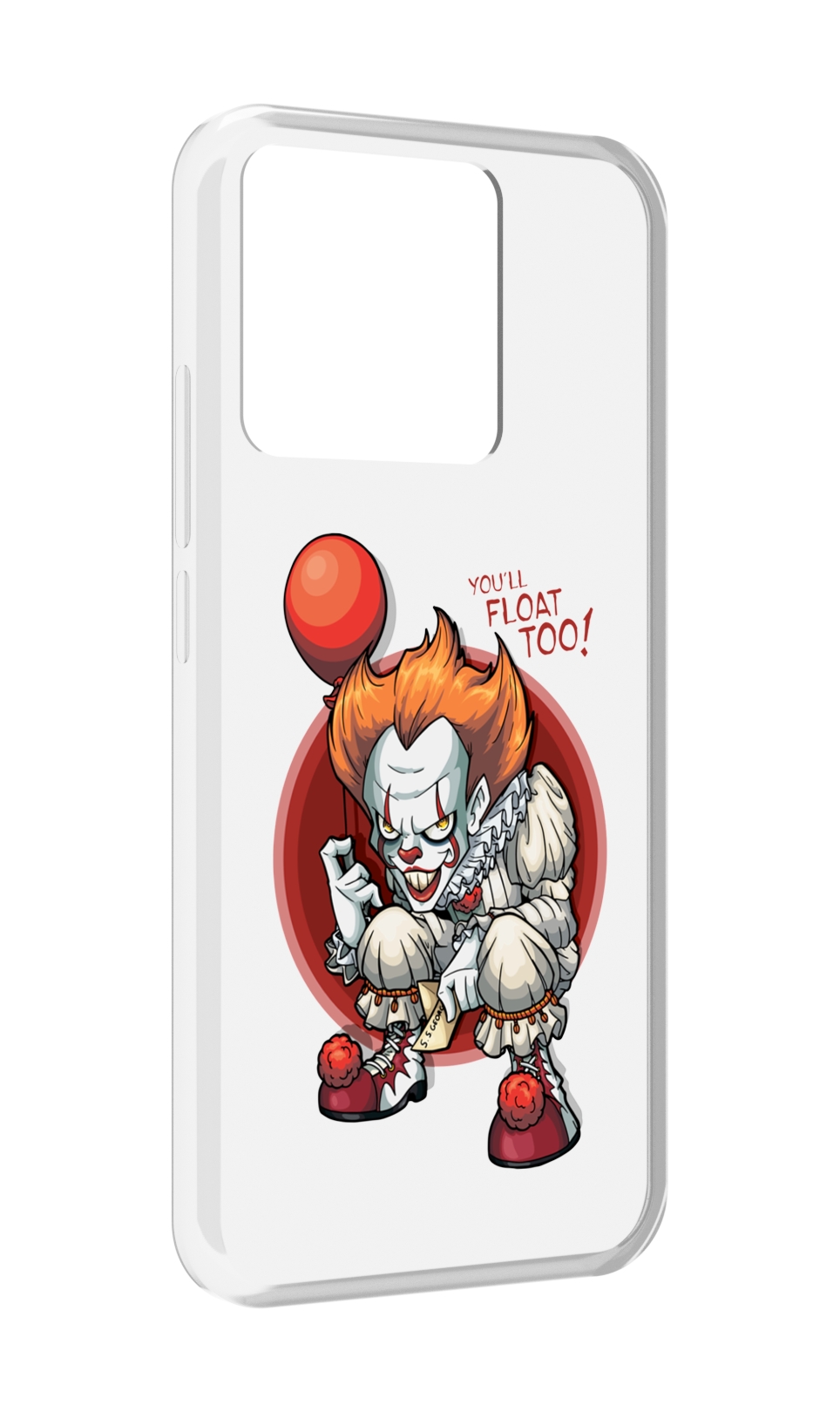 

Чехол MyPads Tocco для Xiaomi Redmi 10A одетый-клоун, Прозрачный, Tocco