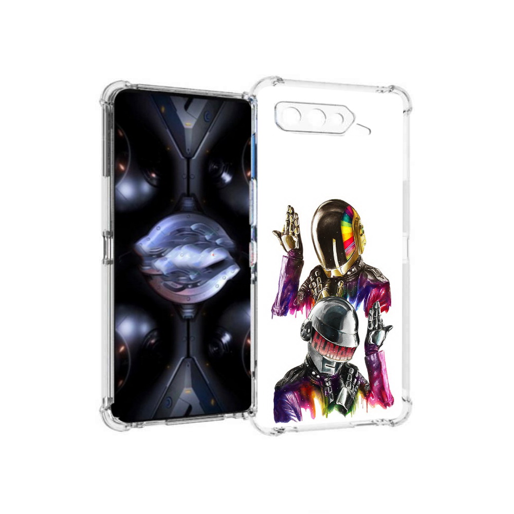 

Чехол MyPads Tocco для Asus ROG Phone 5 Pro диско космонавты, Прозрачный, Tocco