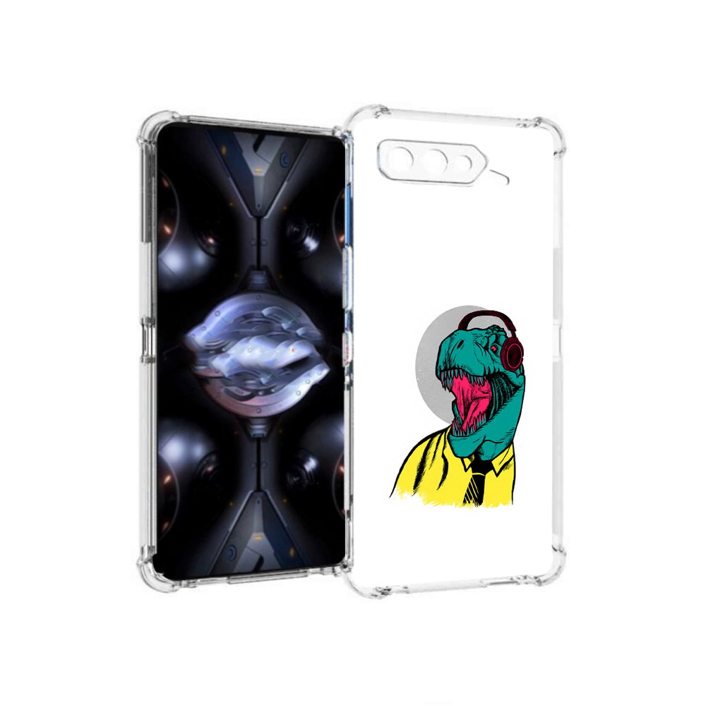 

Чехол MyPads Tocco для Asus ROG Phone 5 Pro дино, Прозрачный, Tocco