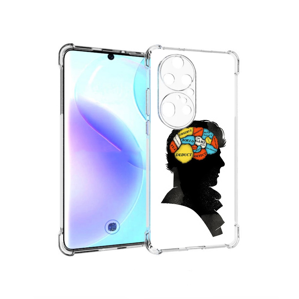 

Чехол MyPads Tocco для Huawei P50 Pro темный рисунок, Прозрачный, Tocco