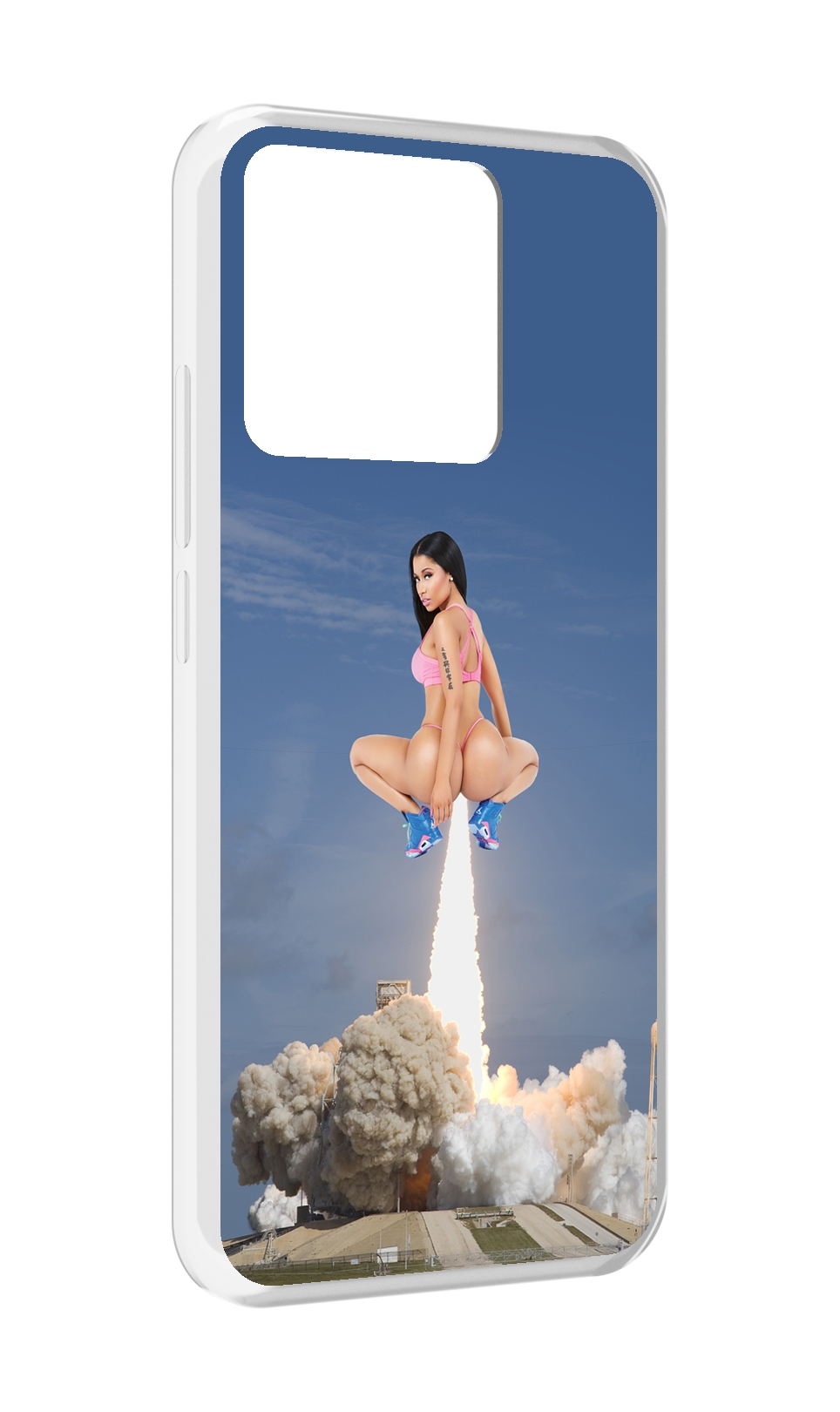 

Чехол MyPads Tocco для Xiaomi Redmi 10A ники-минаж-ракета детский, Прозрачный, Tocco