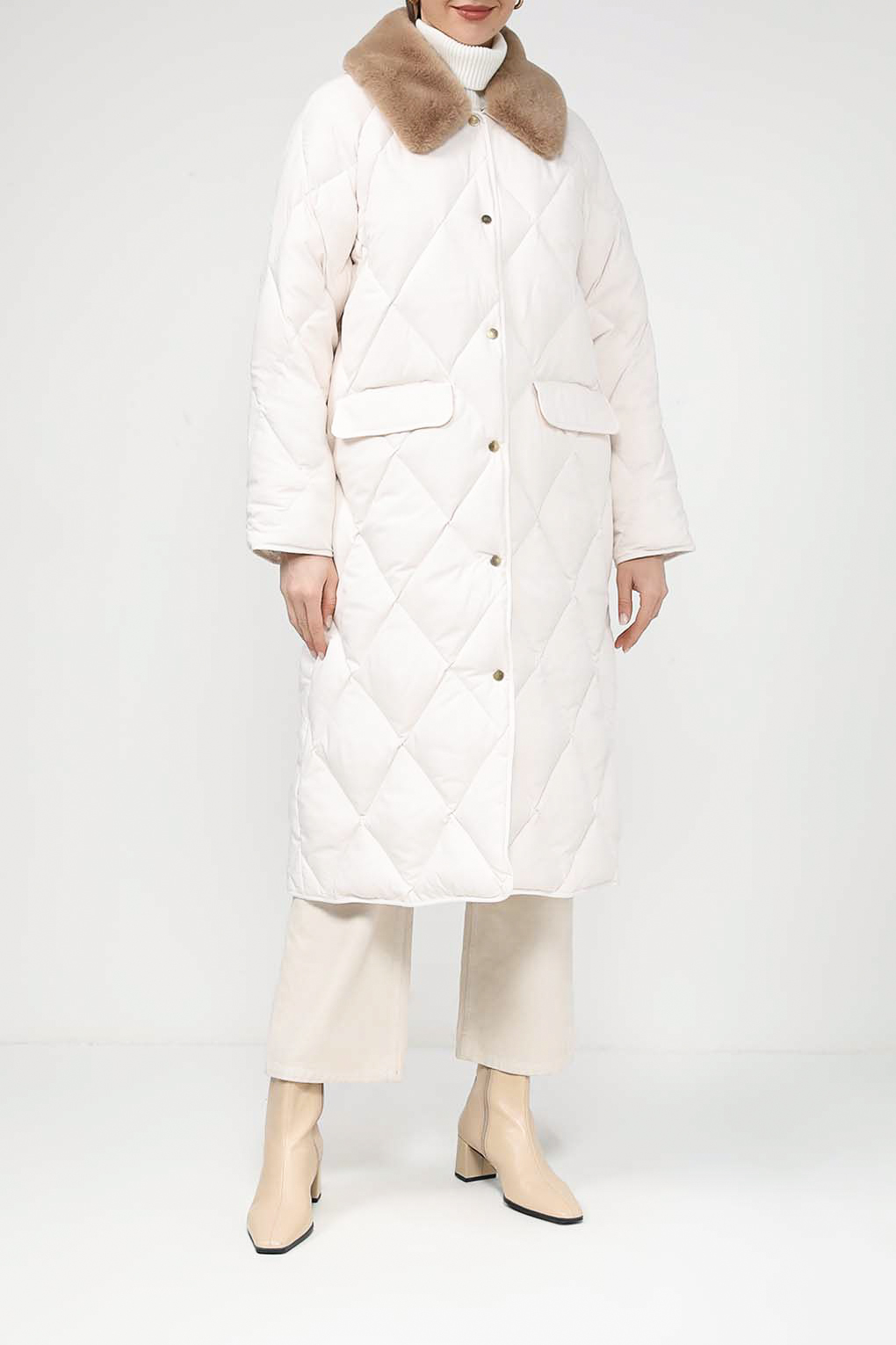

Пальто женское SABRINA SCALA SS23126289 белое 46 RU, Белый, SS23126289