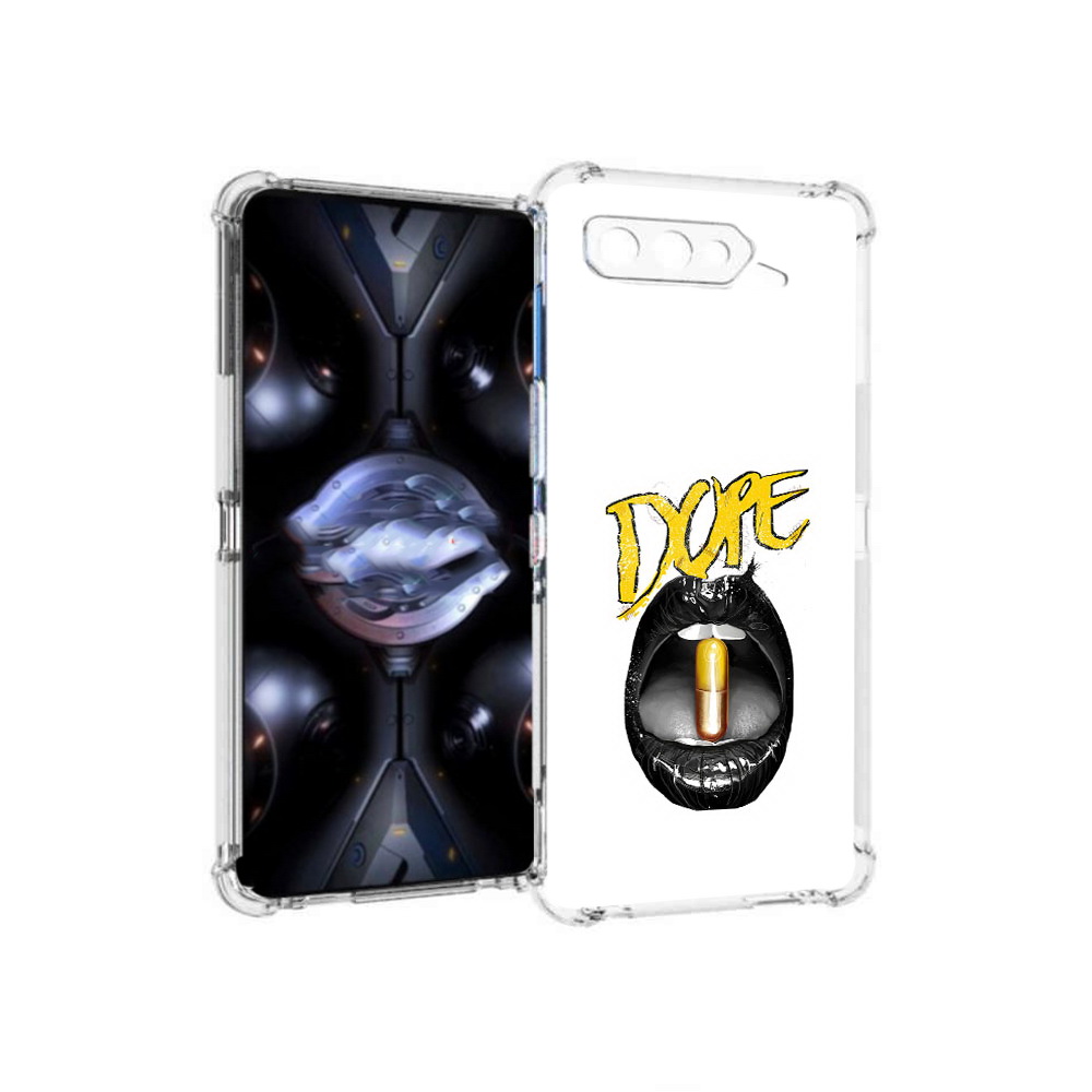 

Чехол MyPads Tocco для Asus ROG Phone 5 Pro губы, Прозрачный, Tocco