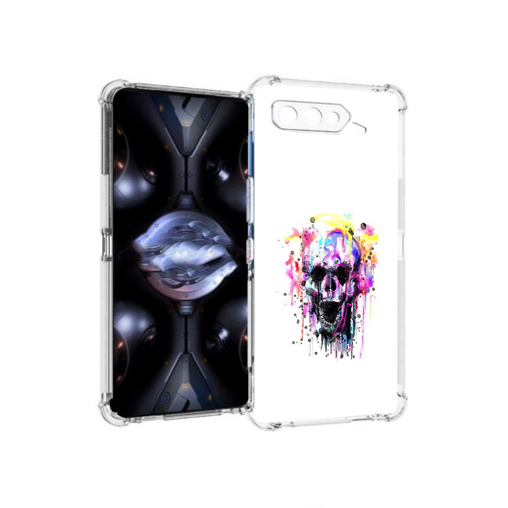 

Чехол MyPads Tocco для Asus ROG Phone 5 Pro граффити череп, Прозрачный, Tocco