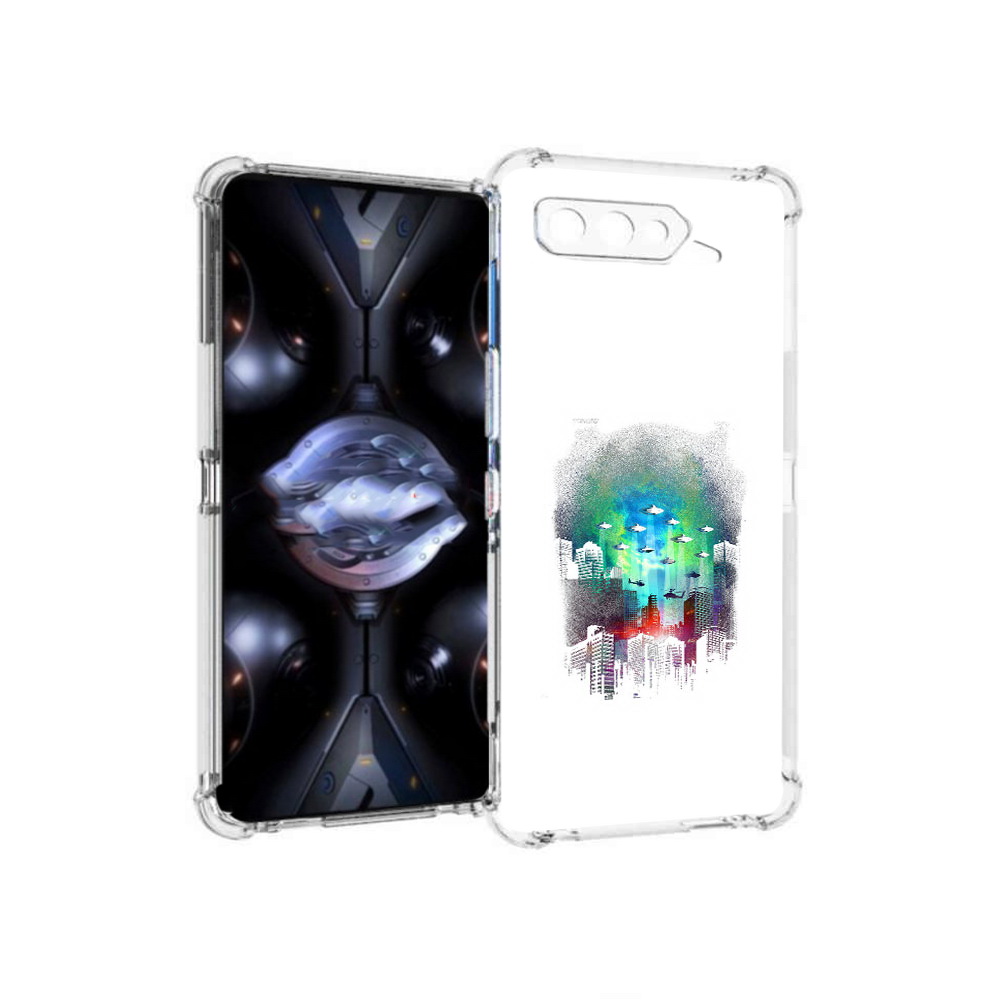 

Чехол MyPads Tocco для Asus ROG Phone 5 Pro город в свечении, Прозрачный, Tocco