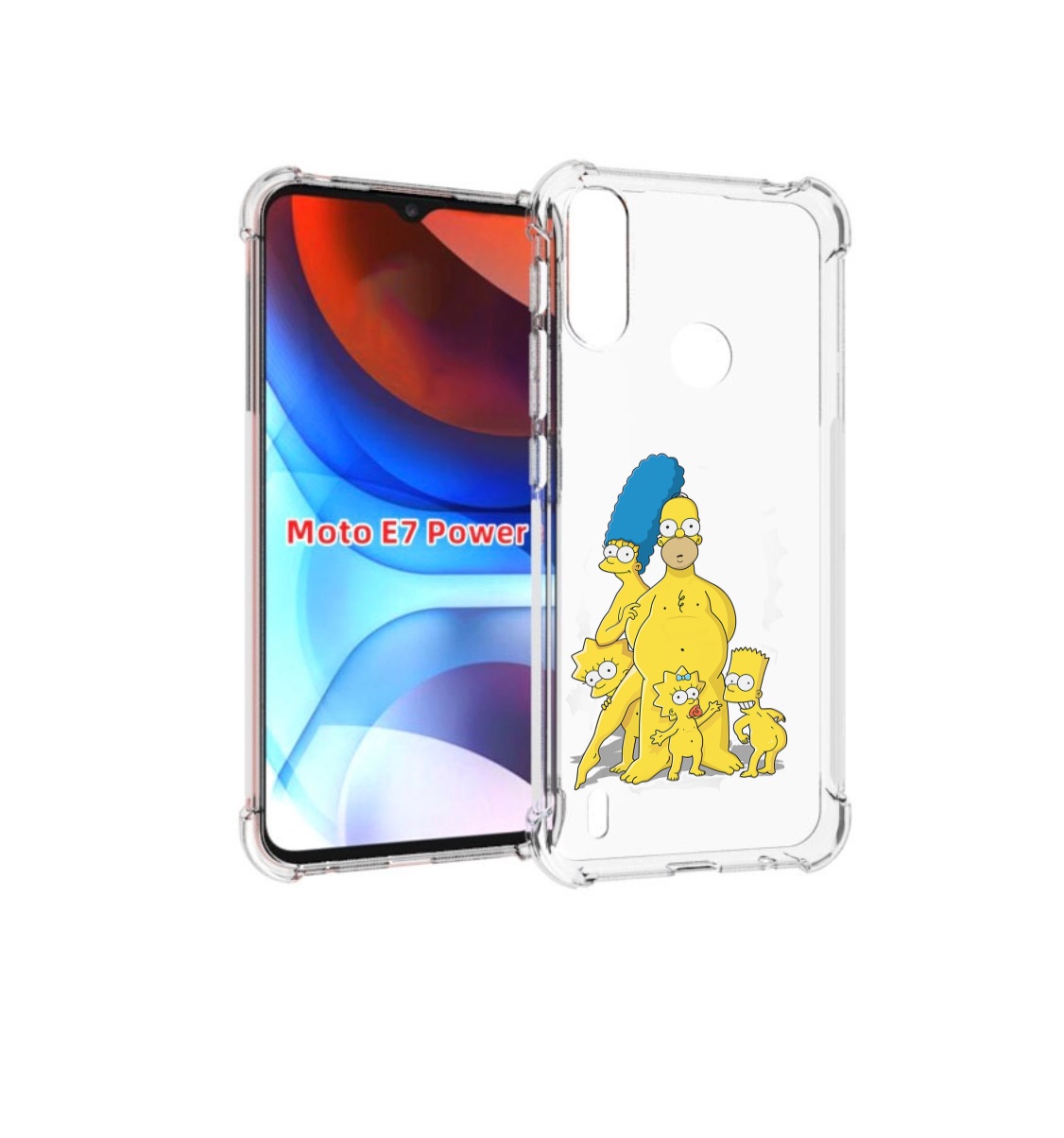 

Чехол MyPads семья-симпсонов для Motorola Moto E7 Power, Прозрачный, Tocco