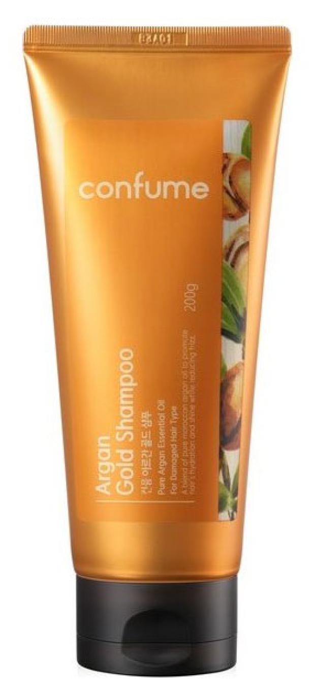 Шампунь для волос Confume Argan Gold Shampoo аргановый с золотом и комплексом масел 200 мл