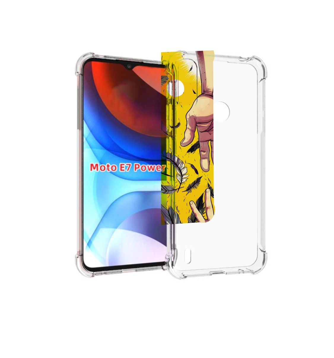 

Чехол MyPads рука-в-руку для Motorola Moto E7 Power, Прозрачный, Tocco