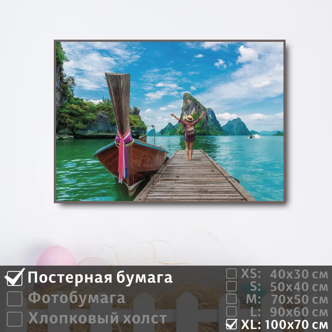 

Постер на стену ПолиЦентр Отпуск в тропическом раю 100х70 см, ОтпускВТропическомРаю1