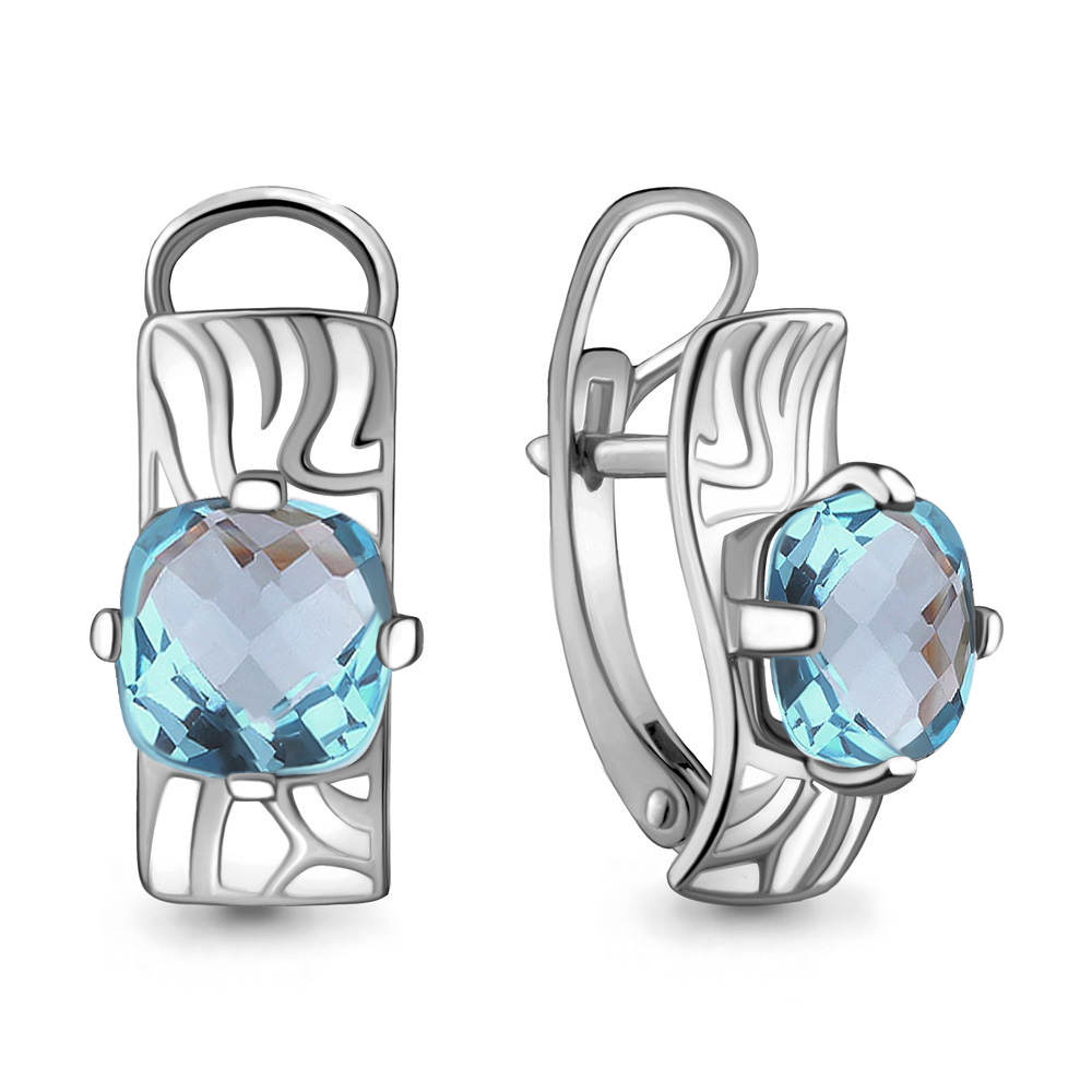 

Серьги из серебра с топазом Aquamarine 4464402_925_р, 4464402_925_р