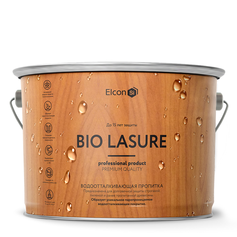 фото Пропитка для дерева elcon bio lasure водоотталкивающая, палисандр, 2 л