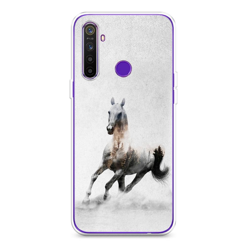 

Чехол Awog на Realme 5 "Лошадь лес", Разноцветный, 251550-2