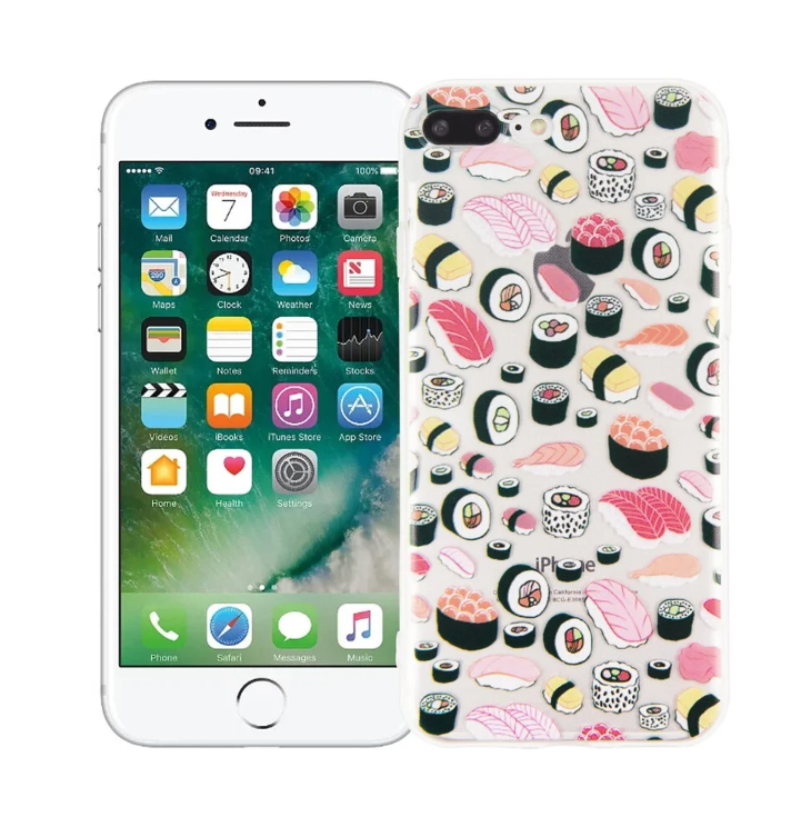 фото Чехол kawaii factory для iphone 7 plus/8 plus суши-сет nobrand