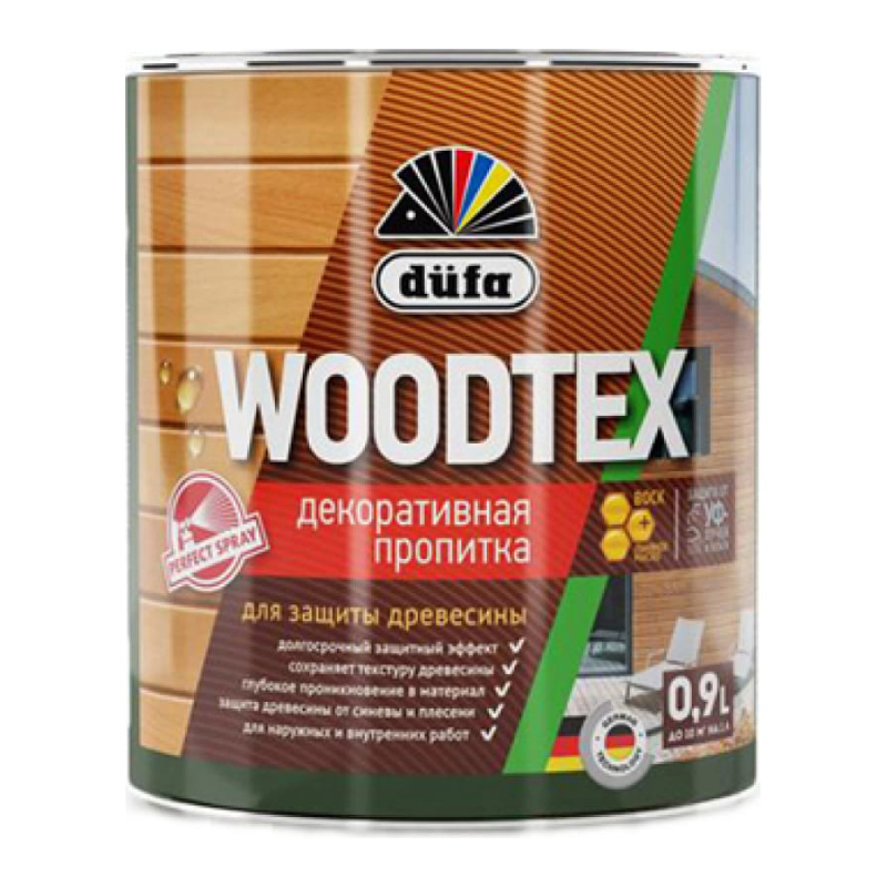 фото Пропитка для дерева dufa wood tex тик, 900 мл