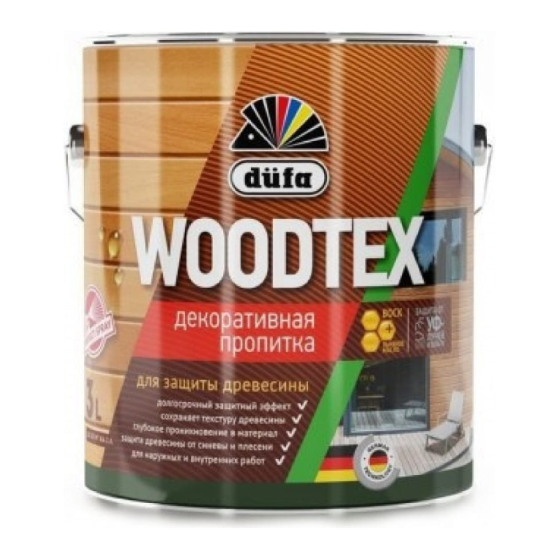 фото Пропитка для дерева dufa wood tex сосна, 3 л