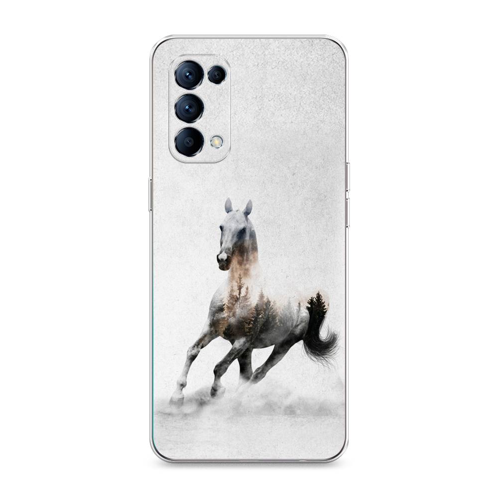 

Чехол Awog на Oppo Reno 5 "Лошадь лес", Разноцветный, 255250-2
