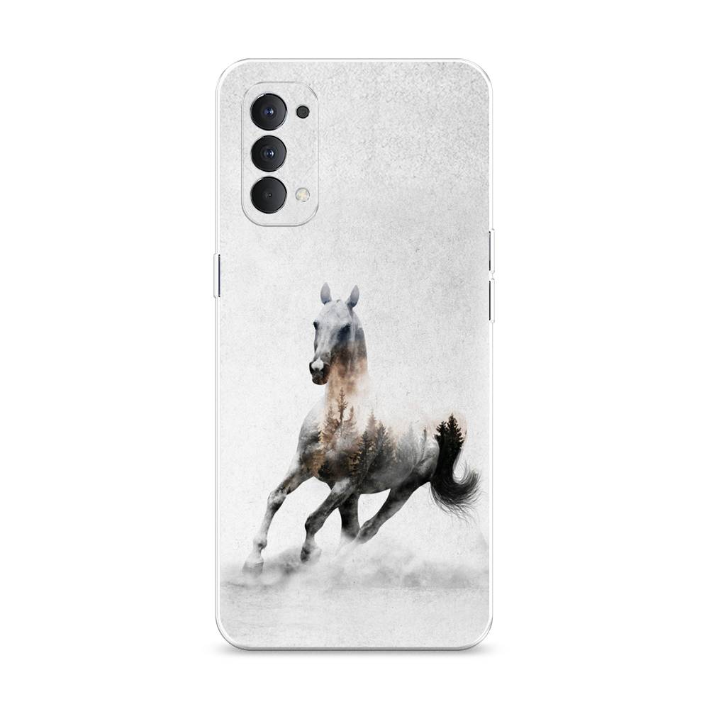 

Чехол Awog на Oppo Reno 4 4G "Лошадь лес", Разноцветный, 259450-2