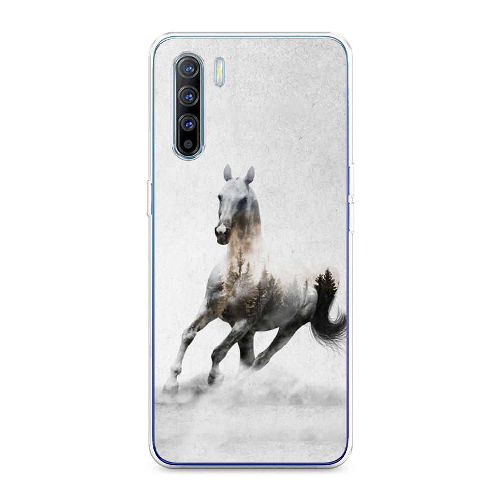 

Чехол Awog на Oppo A91/Reno 3 "Лошадь лес", Разноцветный, 252450-2