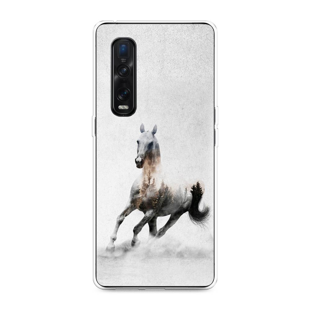 

Чехол Awog на Oppo Find X2 Pro "Лошадь лес", Разноцветный, 253350-2