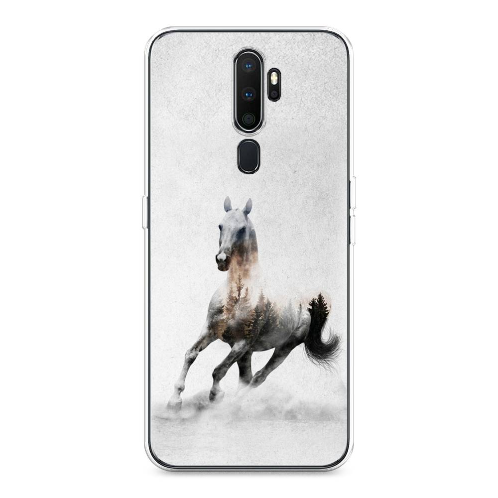 

Чехол Awog на Oppo A5/A9 2020 "Лошадь лес", Разноцветный, 251950-2