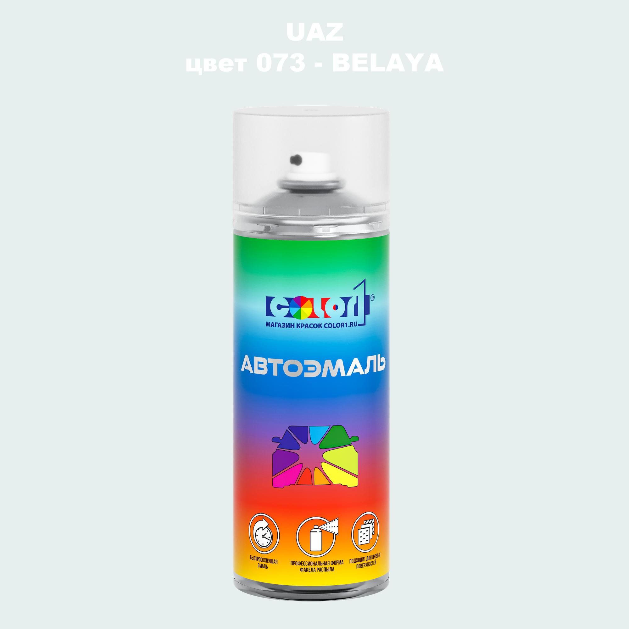 

Аэрозольная краска COLOR1 для UAZ, цвет 073 - BELAYA, Прозрачный