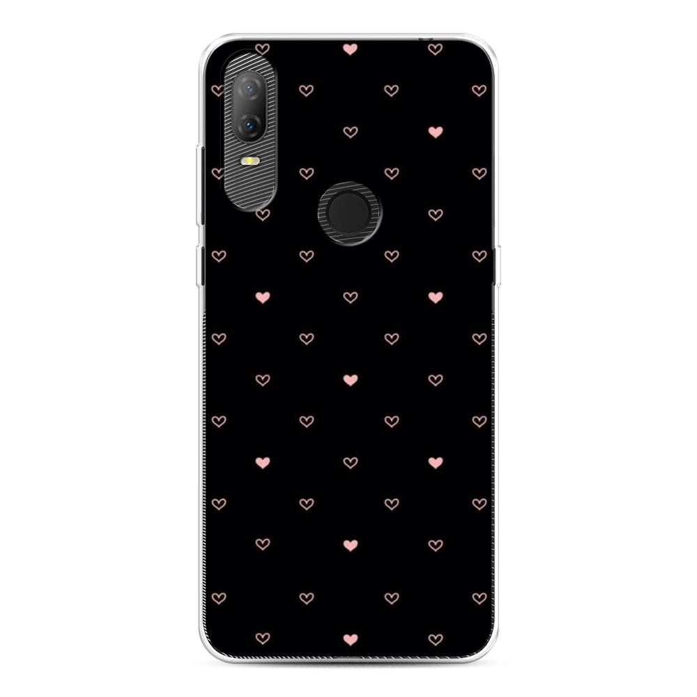 

Чехол Awog на Alcatel 1V (2020) 5007U / Алкатель 1V (2020) 5007U "Черный фон и сердечки", 170950-3