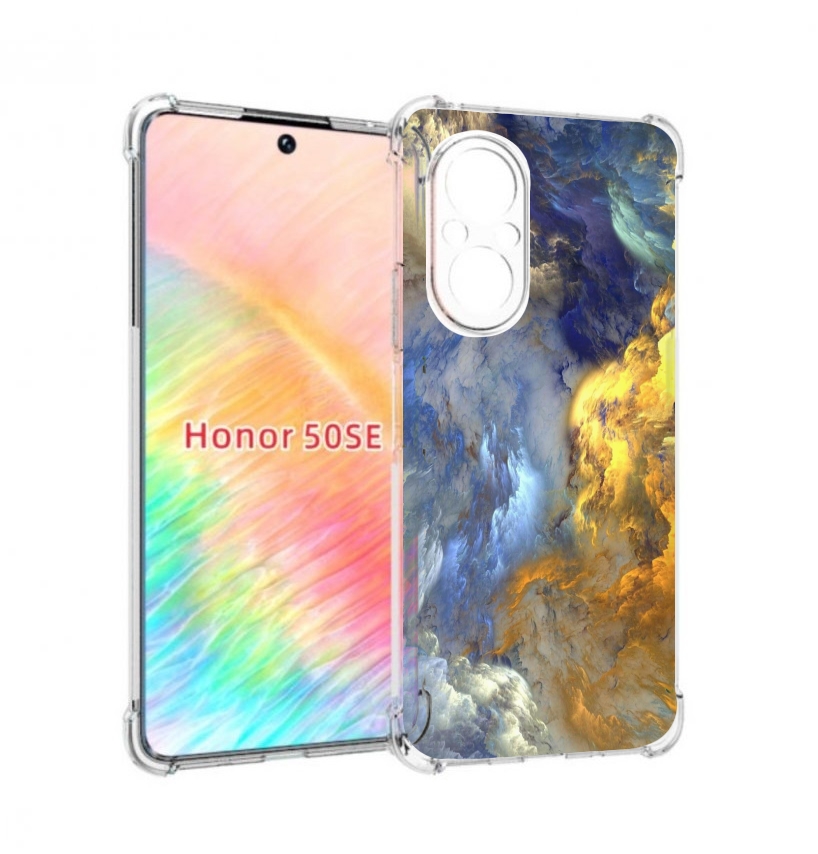 

Чехол бампер MyPads мраморное небо для Honor 50 SE противоударный, Прозрачный, Tocco