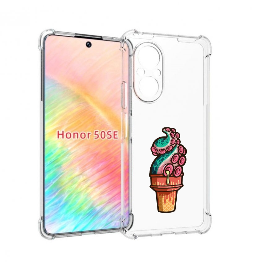 

Чехол бампер MyPads мороженное для Honor 50 SE противоударный, Прозрачный, Tocco