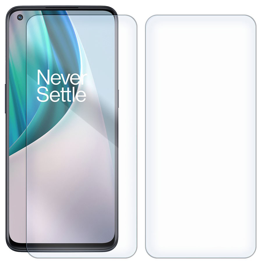 Комплект из 2-x защитных гибридных стекол для OnePlus Nord N10