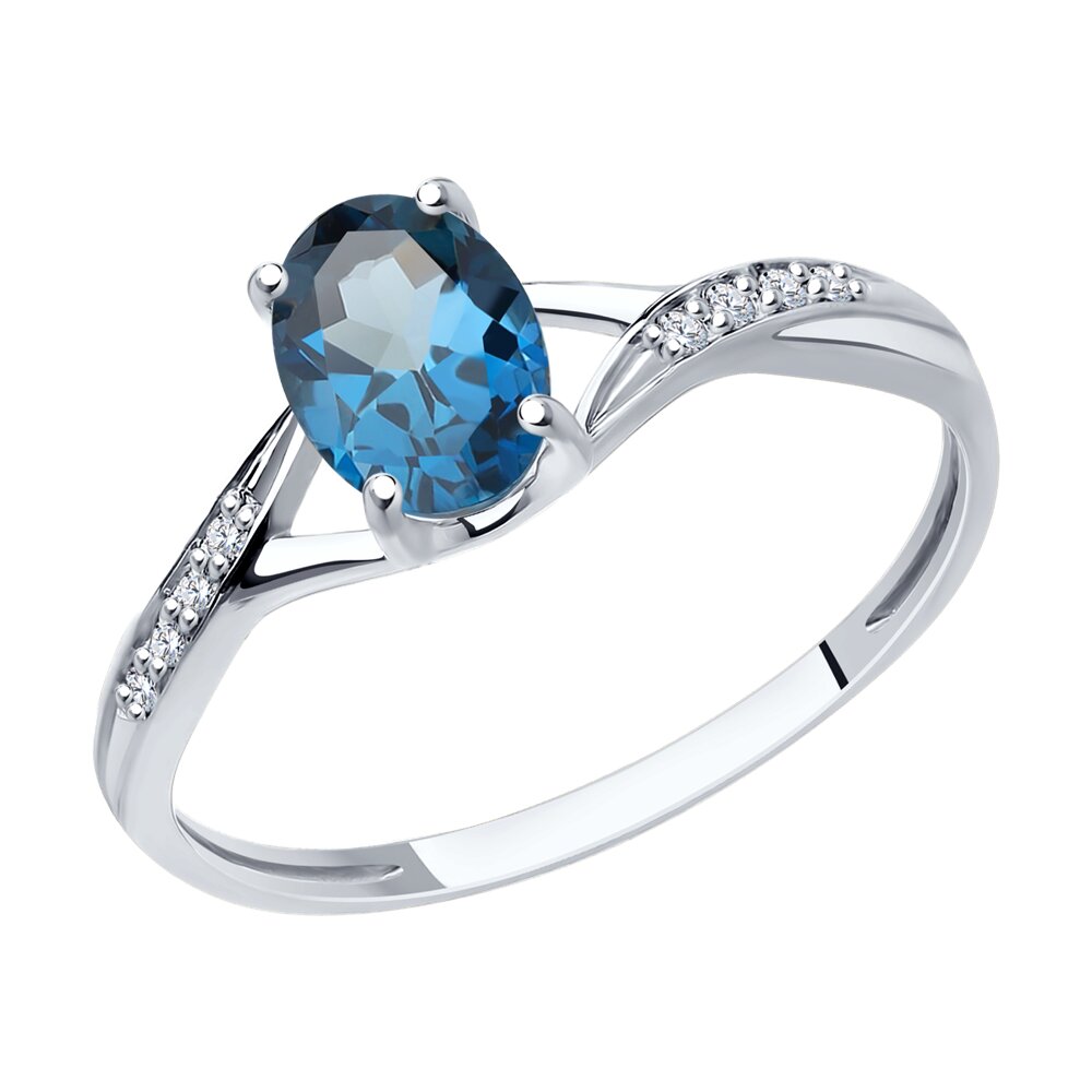 

Кольцо из золота р. , SOKOLOV Diamonds 71-00028-3, бриллиант\топаз, 71-00028-3