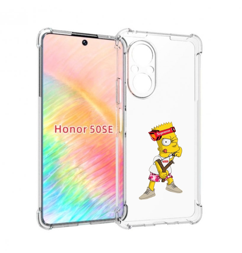 

Чехол бампер MyPads модный-барт-симпсон для Honor 50 SE противоу, Прозрачный, Tocco