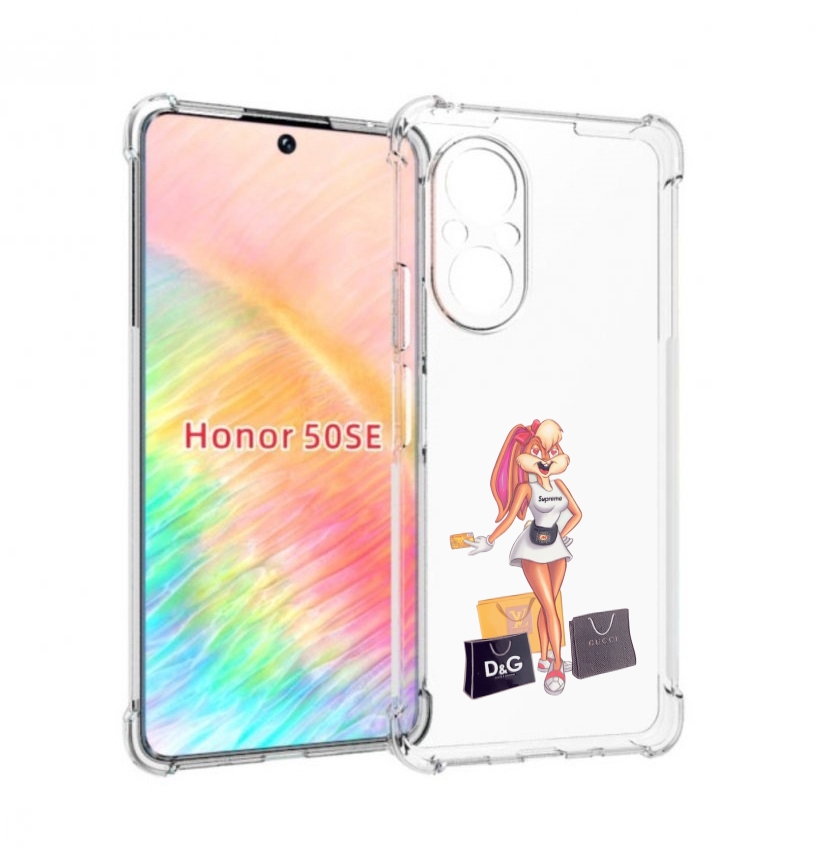 

Чехол бампер MyPads модница-зайка женский для Honor 50 SE против, Прозрачный, Tocco